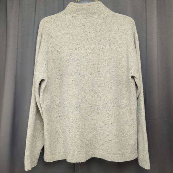 Woolrich Lambswool Sweater 1/4 Zip Pullover Oatmeal Heather Men's Size XL - Picture 6 of 8